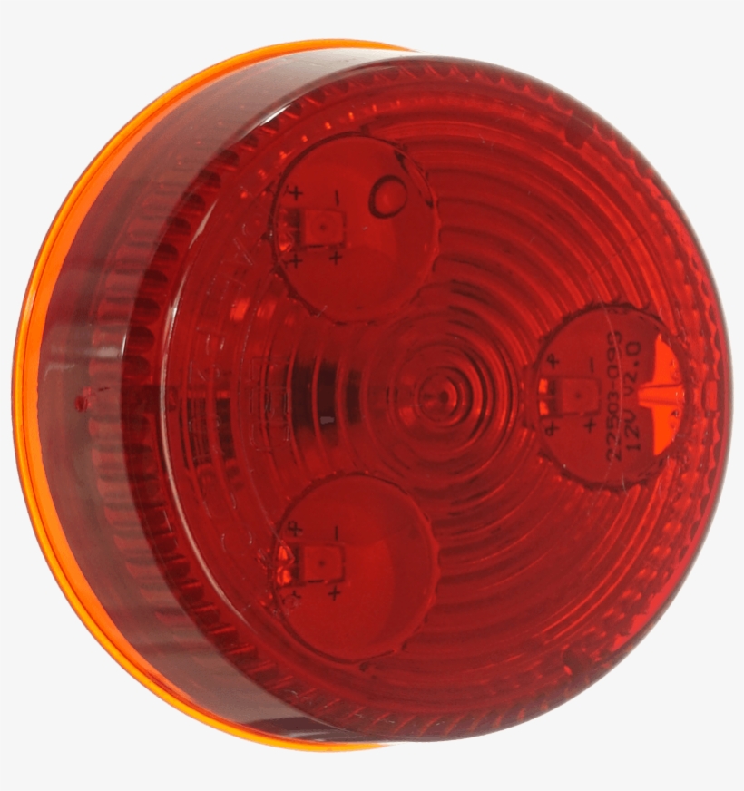 2” Round Sealed Red 3-diode Led Marker/clearance Light - Circle, transparent png