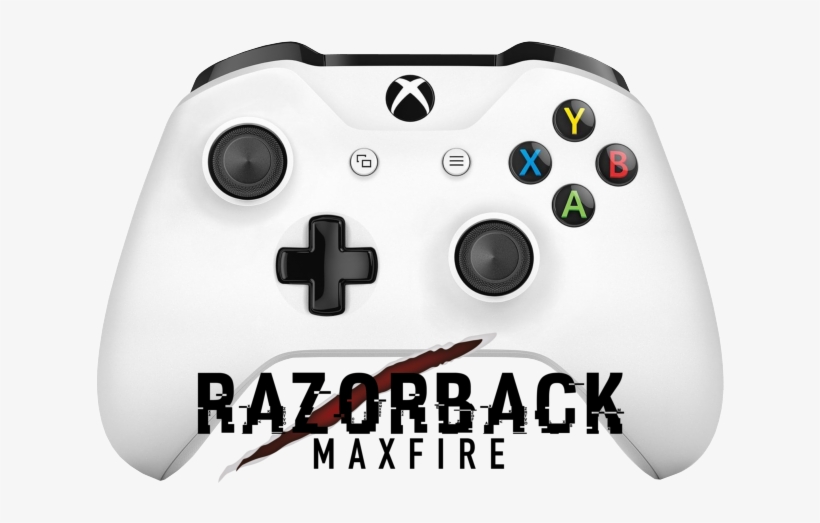 Razorback Maxfire White Xbox One Controller Modz Custom - Game Controller, transparent png