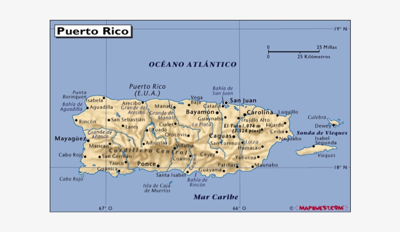 Puerto Rico - Populación - Map Of Puerto Rico, transparent png