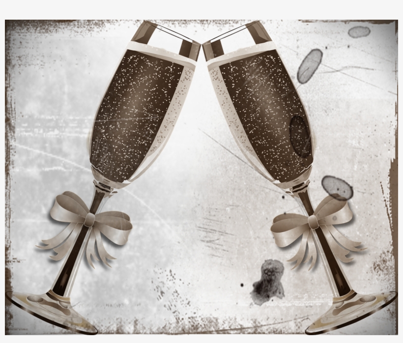 Wine Glass Gold Clipart, transparent png