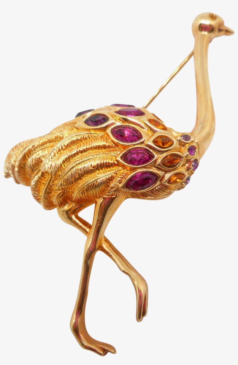 Swarovski Ostrich Or Emu Pin - Ostrich, transparent png