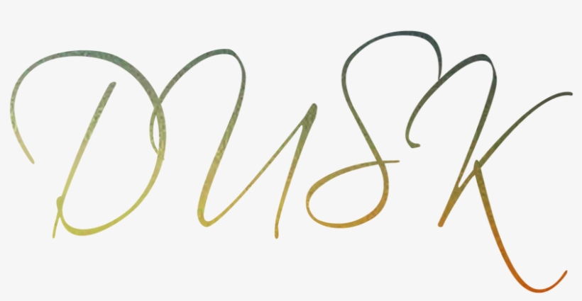 Dusk Word - Calligraphy, transparent png