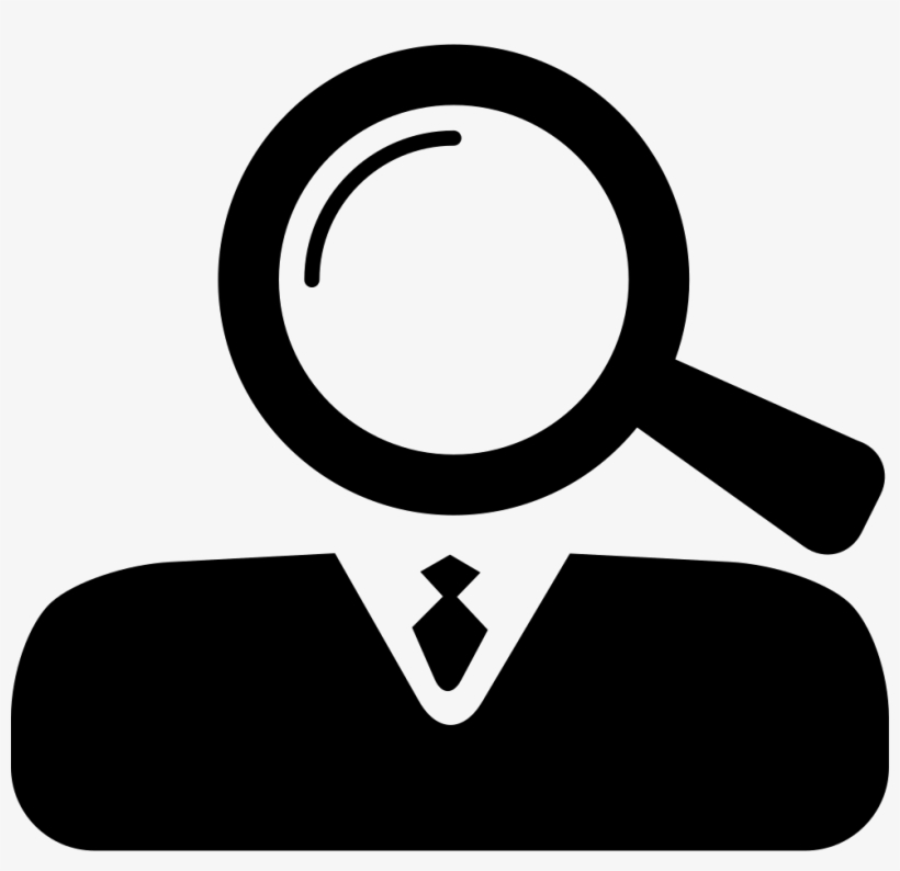 Magnifying As Head Of Business Professional Png - Professional Icon White Png, transparent png