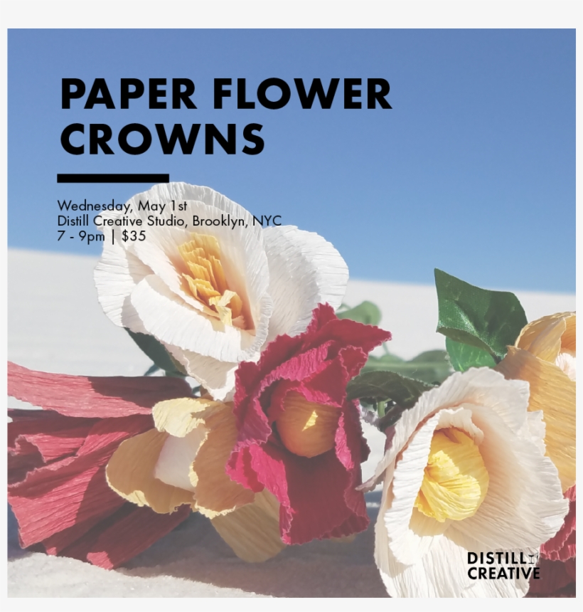 Paper Flower Crown Workshop, transparent png