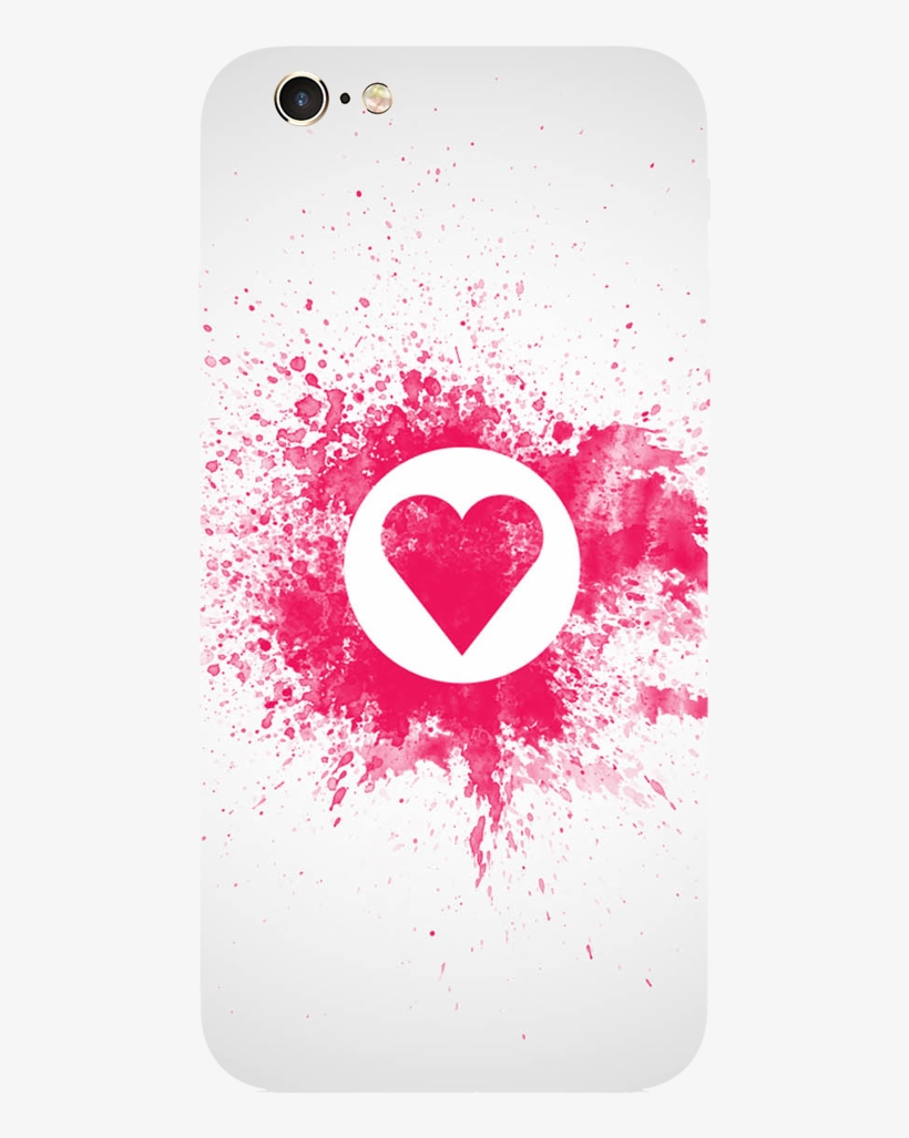 Pink Heart Art Printed Case Cover For Iphone 6 By Mobiflip - Love Splash Png, transparent png