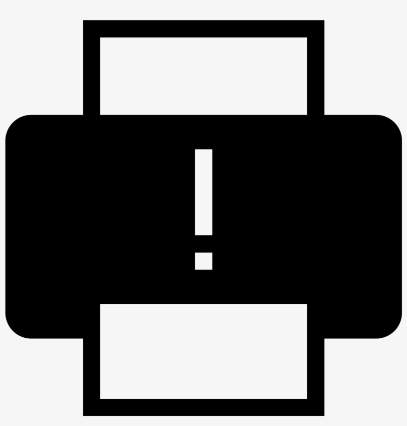 Printer Error Filled Icon - Sign, transparent png