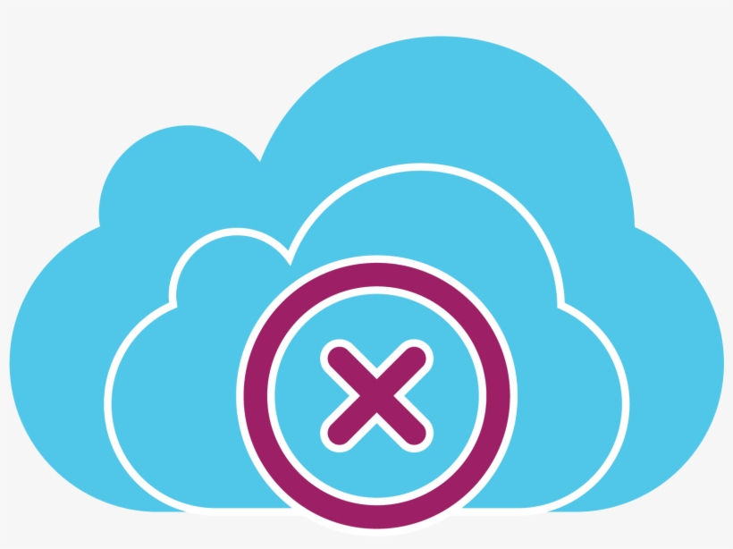 Cloud Error Icon - Circle, transparent png