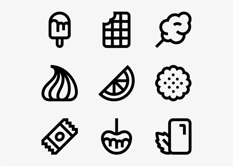 Sweets And Candies - Social Media Icons Draw, transparent png