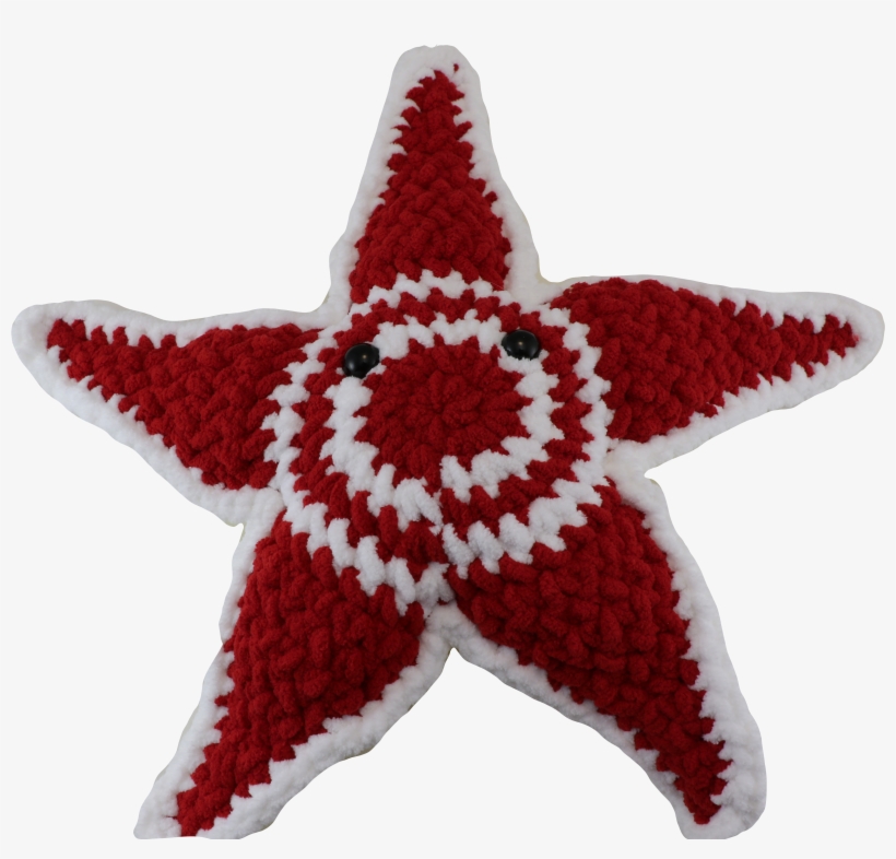 Starfish Crochet Pattern - Rounded Corners Star, transparent png