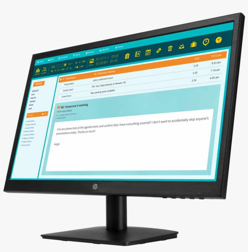 Clear, Detailed Views - Hp Led 21.5 N223v, transparent png