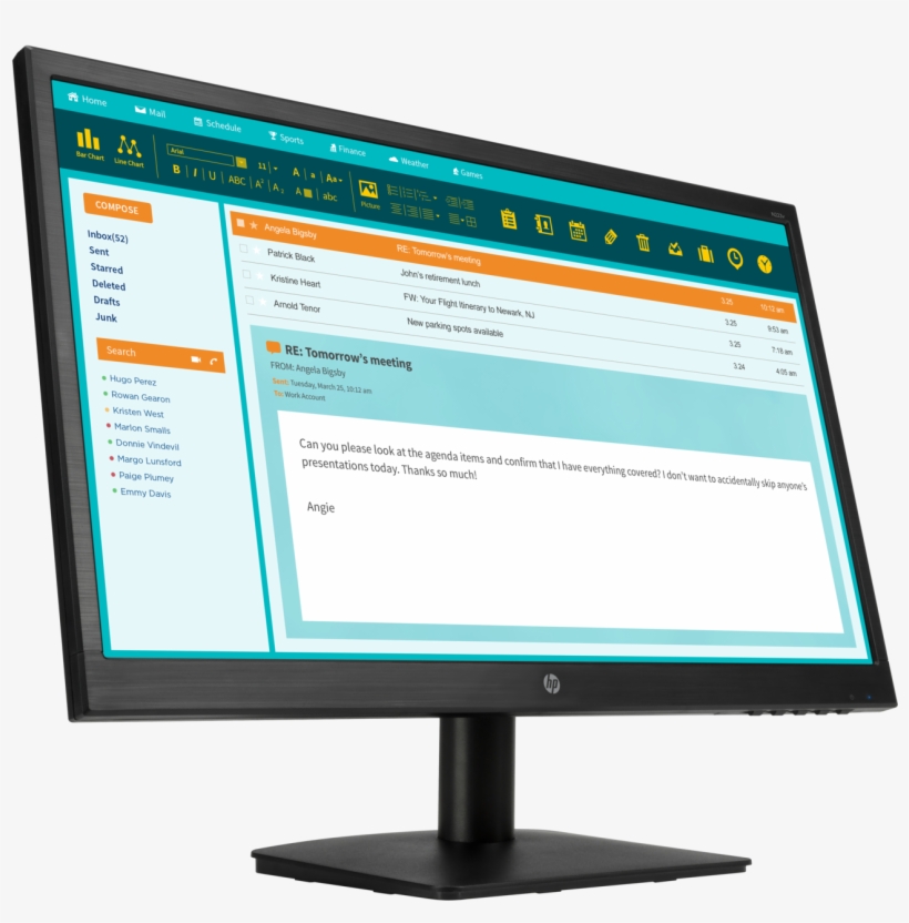 Create Workspace Comfort - Hp Led 21.5 N223v, transparent png