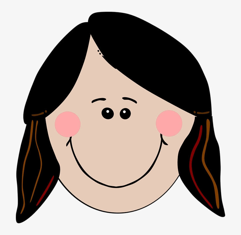 Happy Smiling Free Vector Graphic On Pixabay - Smiling Girl Clip Art, transparent png