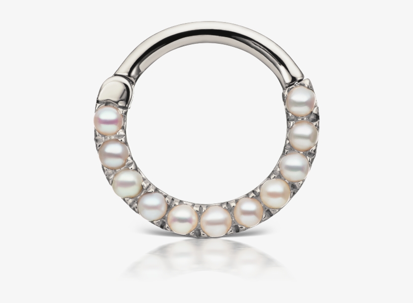 Cultured Akoya Pearl Horizontal Eternity Clicker Tragus - Piercing Septo Png, transparent png