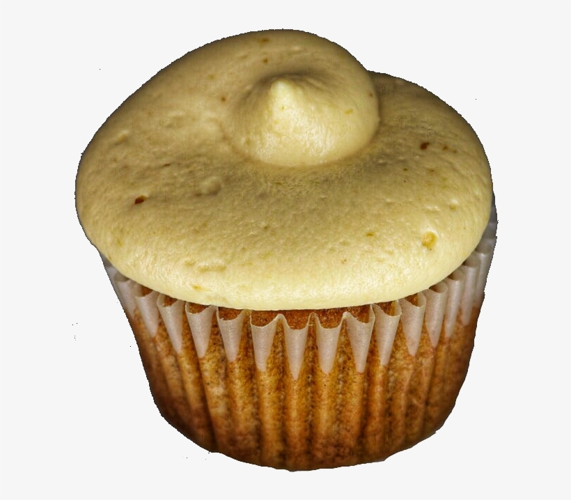 Banana Cake With Cream Cheese Frosting - Cupcake, transparent png