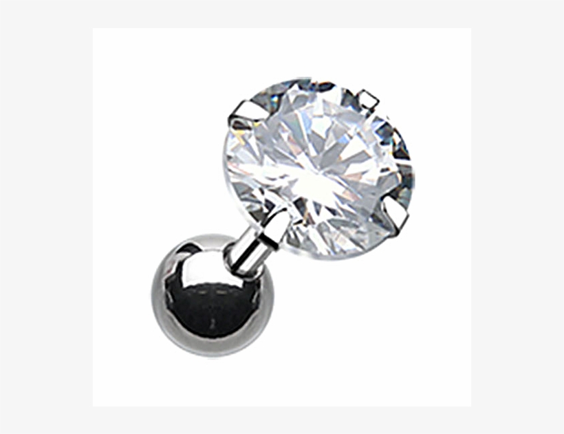 Cartilage Piercing Ring - Diamond, transparent png