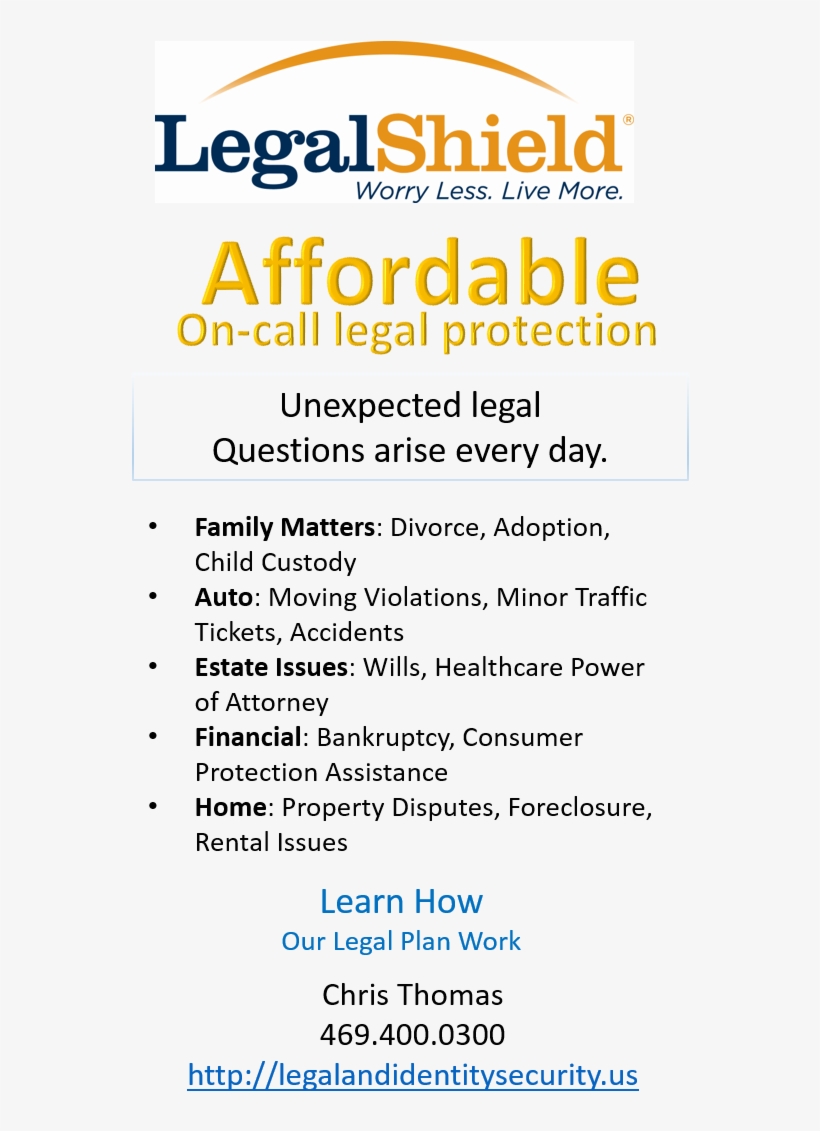 Live More - Legal Shield, transparent png