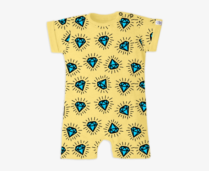 Macacão Curto - Diamantes - Pineapple, transparent png