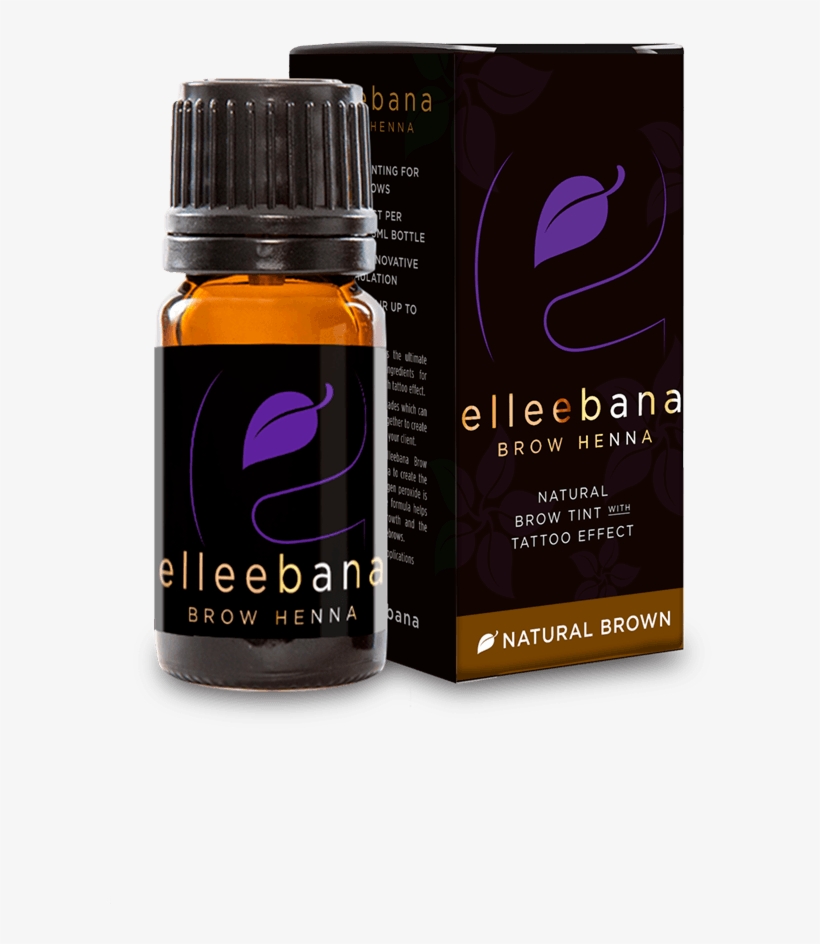 Henna Para Cejas - Elleebana Dark Brown Henna, transparent png
