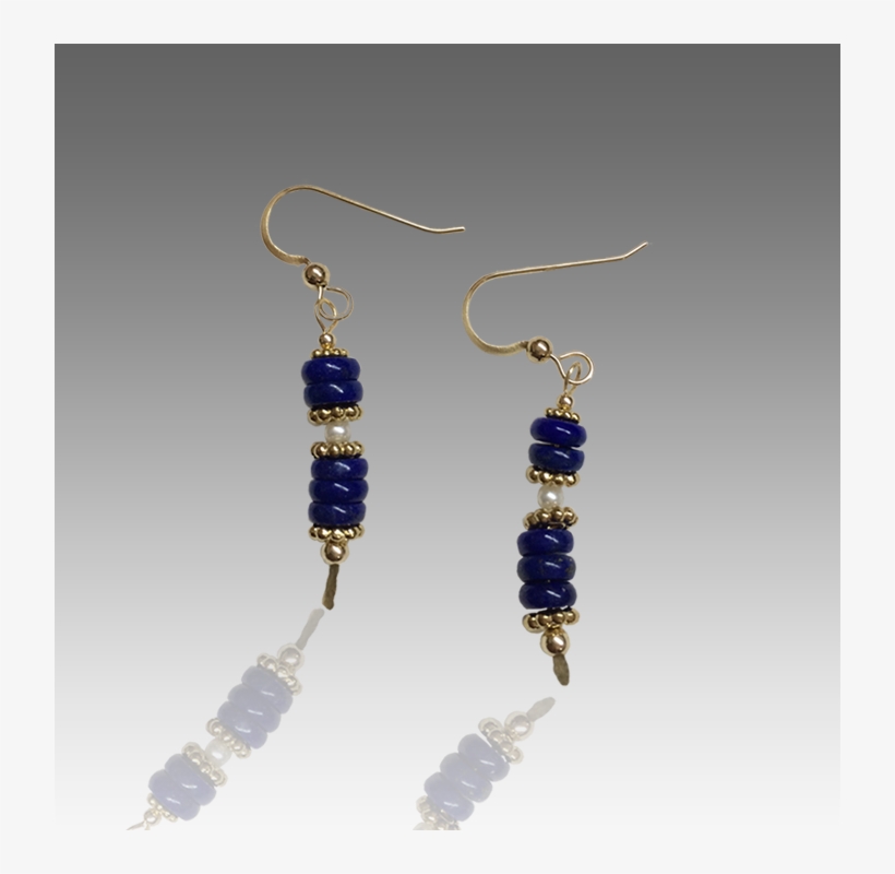 Lapis Lazuli & 14k Gold Earrings - Earrings, transparent png