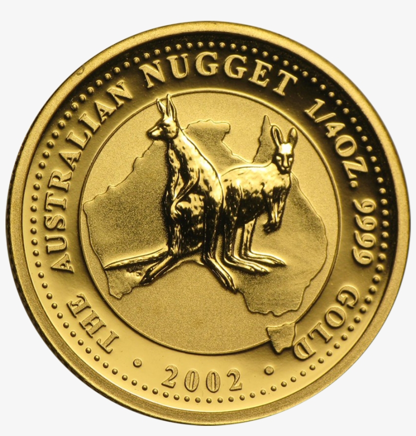 Pre-owned 2002 Australian Nugget 1/4oz Gold Coin - College, transparent png