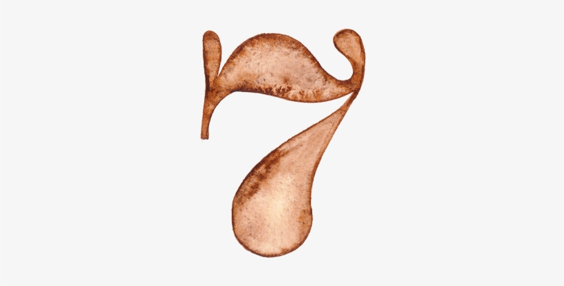 Trotebag - Com - Watercolor Number 7 Png, transparent png