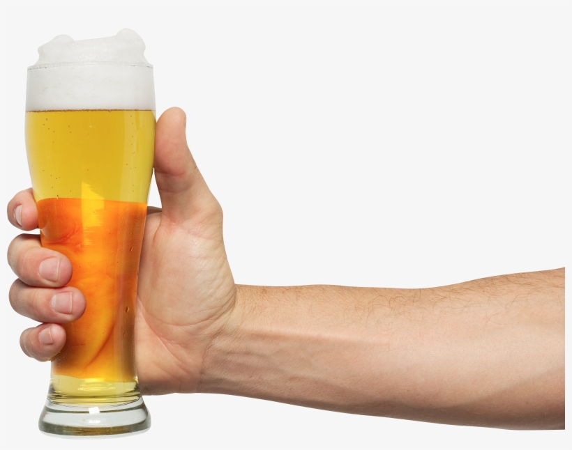 Pint Png Stickpng Download - Holding Beer Png, transparent png