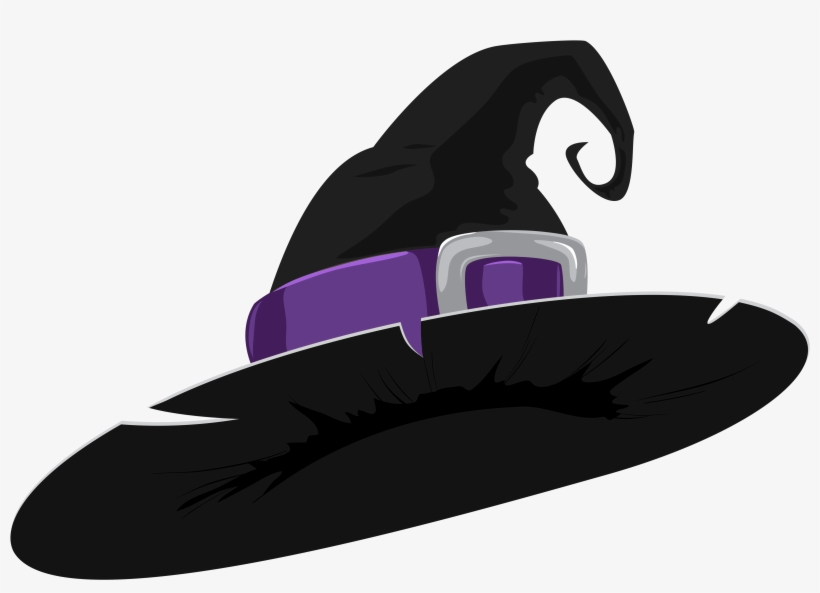 Halloween Witch Hat Png Clip Black And White - Halloween Witch Hat Png, transparent png