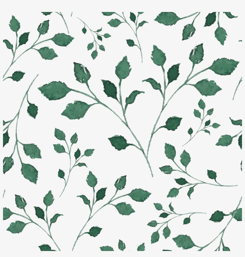 Watercolor Floral Seamless Pattern 9 - Rustikales Grünes Aquarell-laub-muster Rundes Kissen, transparent png