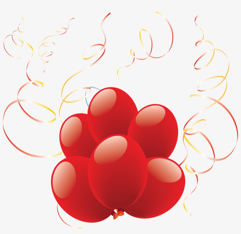 Red Balloons Transparent Background, transparent png