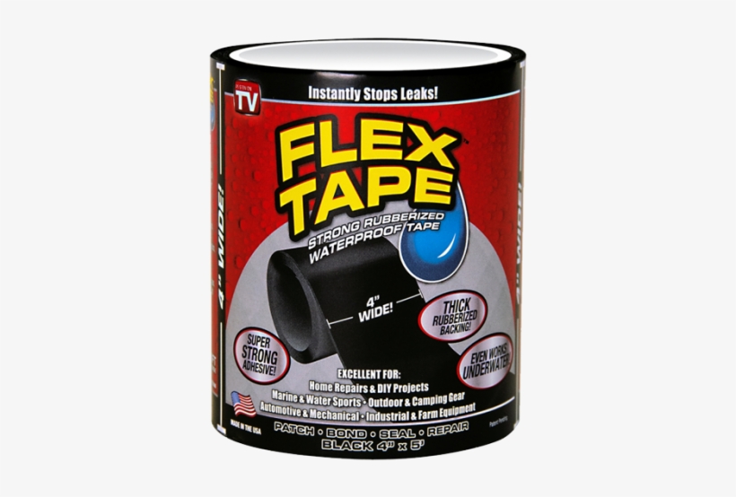 Black Flex Tape - Flex Seal Flex Tape Black 4" X 5', transparent png