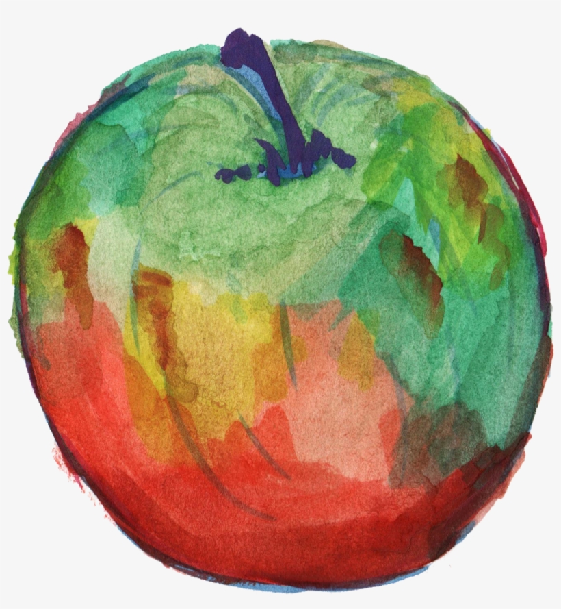 Free Download - Png Watercolor Apple, transparent png