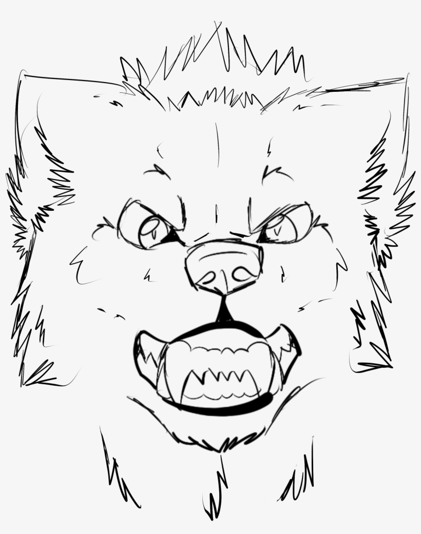 Clam Clipart Closed - Drawing Of Face Of Wolf, transparent png
