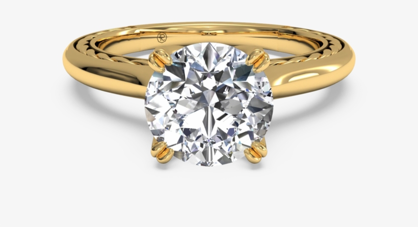 Gold Engagement Rings Png, transparent png