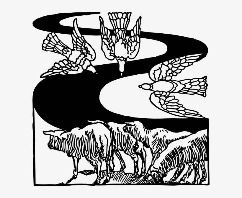 Sheep And Doves Svg Clip Arts 600 X 591 Px, transparent png