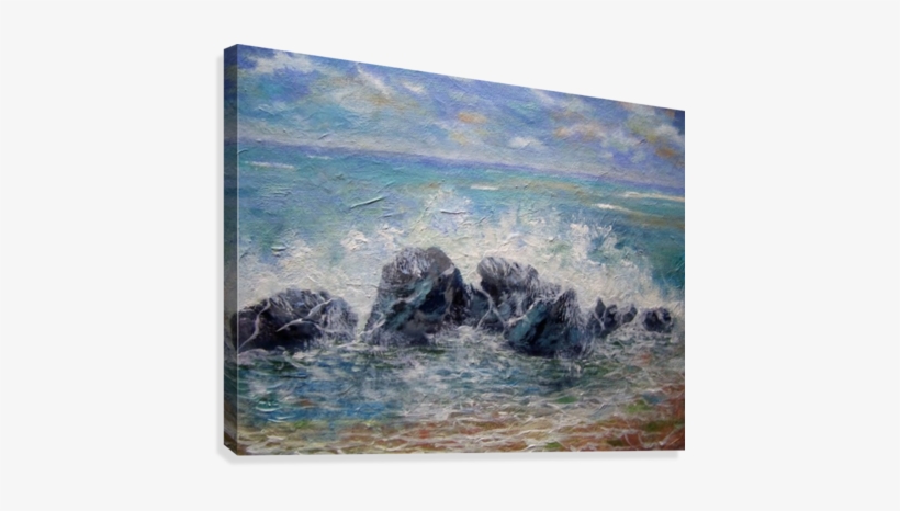 Rocky Splash Lise Champagne Canvas Print - Painting, transparent png