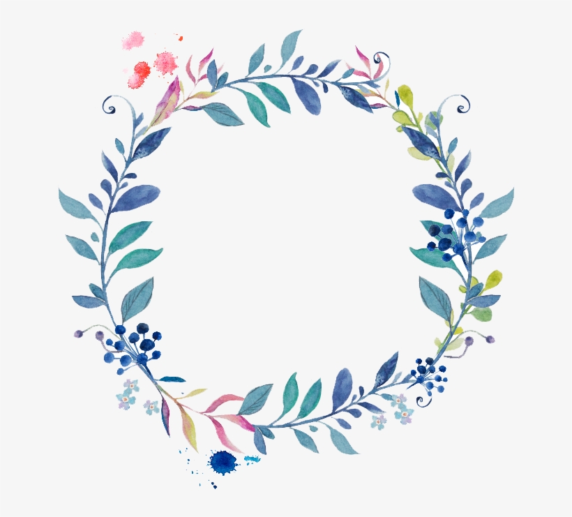Watercolor Wreath Flower Png, transparent png