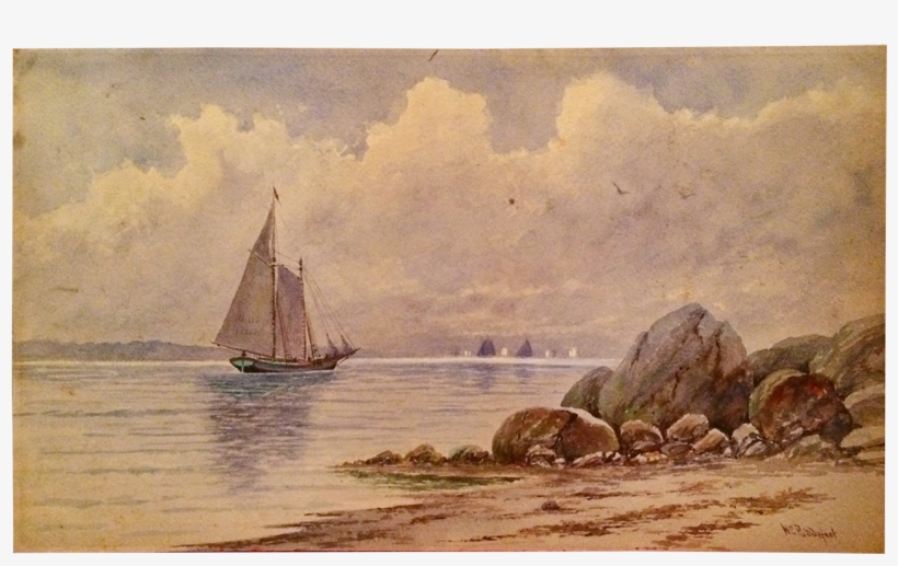 W C Puddefoot [1842-1925] American Artist Watercolor - Watercolor Painting, transparent png