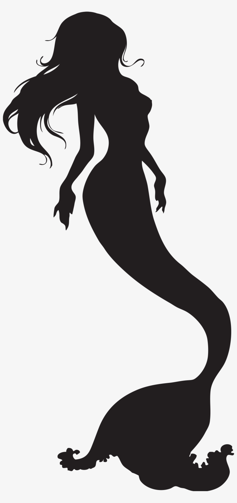 Mermaid Silhouette Png Clip Art Image - Mermaid Transparent Background, transparent png