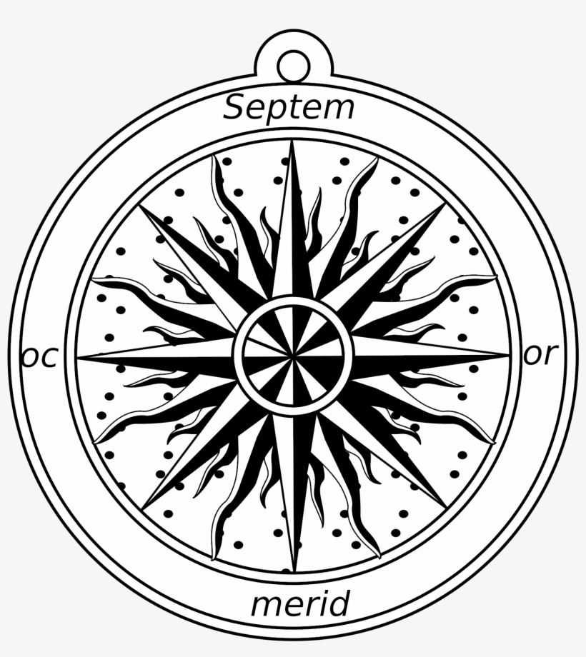 Stickalz Llc Nautical Compass Vinyl Wall Art Decal, transparent png