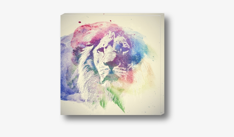 Watercolour Lion - Watercolor Lions Png, transparent png