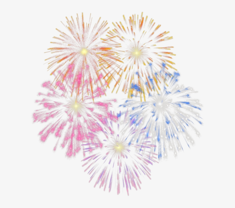 Fireworks Clip Watercolor - Fuegos Artificiales Animados Png, transparent png
