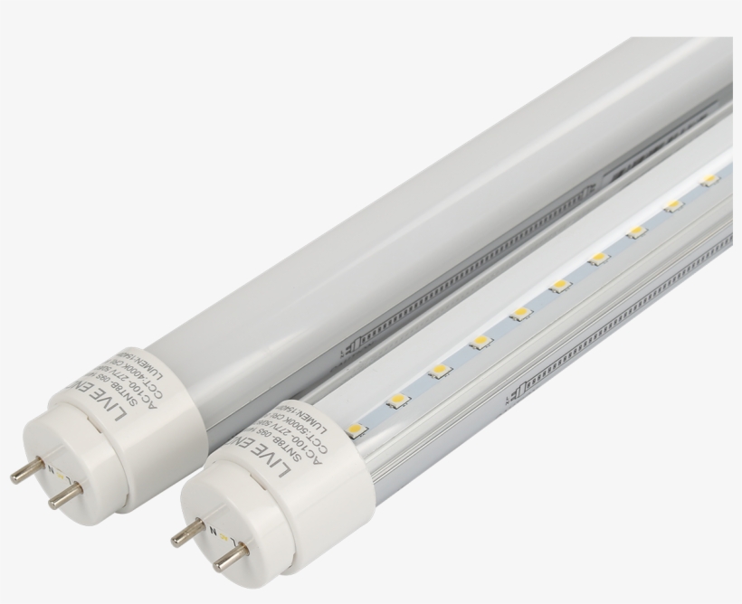 145 Lm/w T8 Led Tube Light - Fluorescent Lamp, transparent png