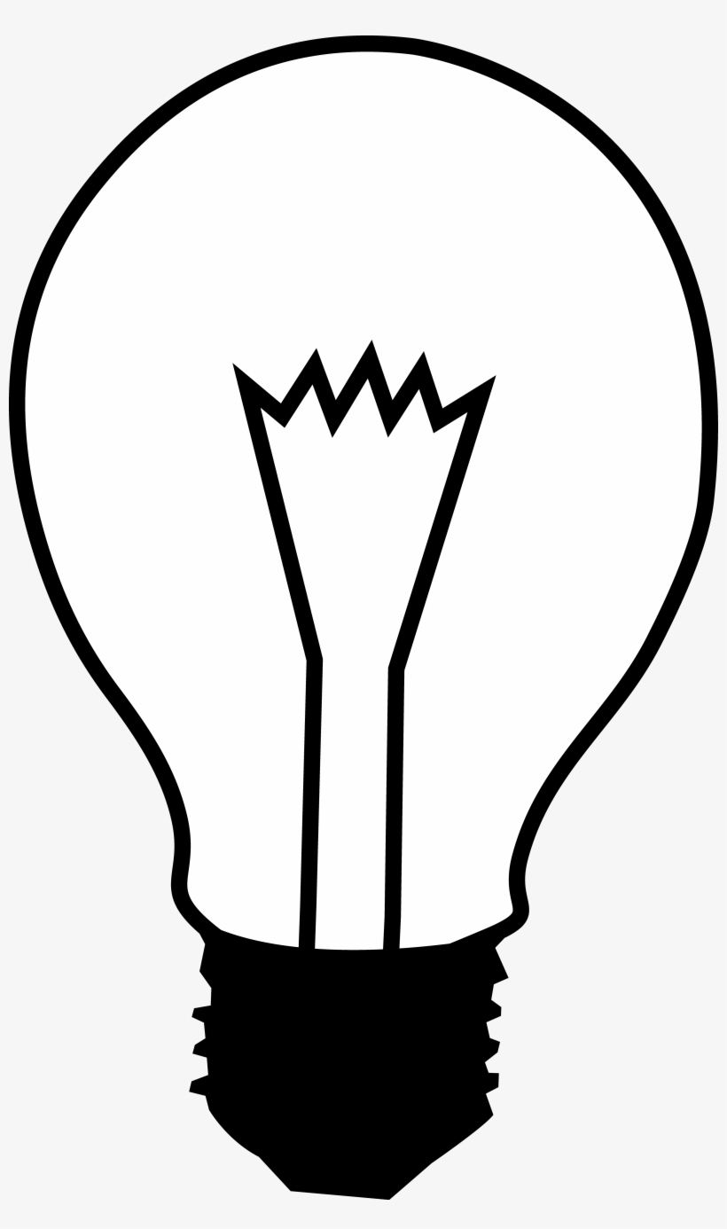 Simple Black And White Light Bulb - Electricity Black And White, transparent png