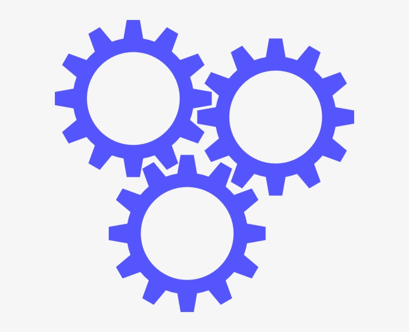 Svg Black And White Library Blue Gears Clip Art At - Blue Gears Clipart, transparent png