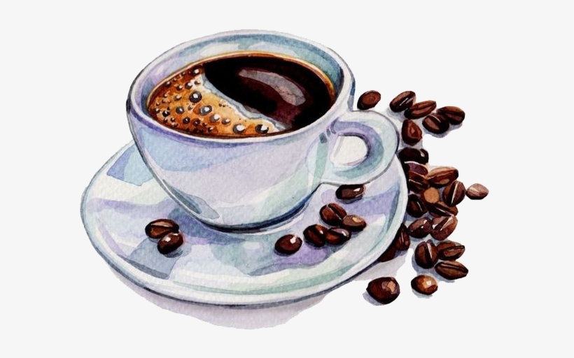 Coffee Tea Cafe Watercolor Painting Drawing - Coffee Watercolor, transparent png