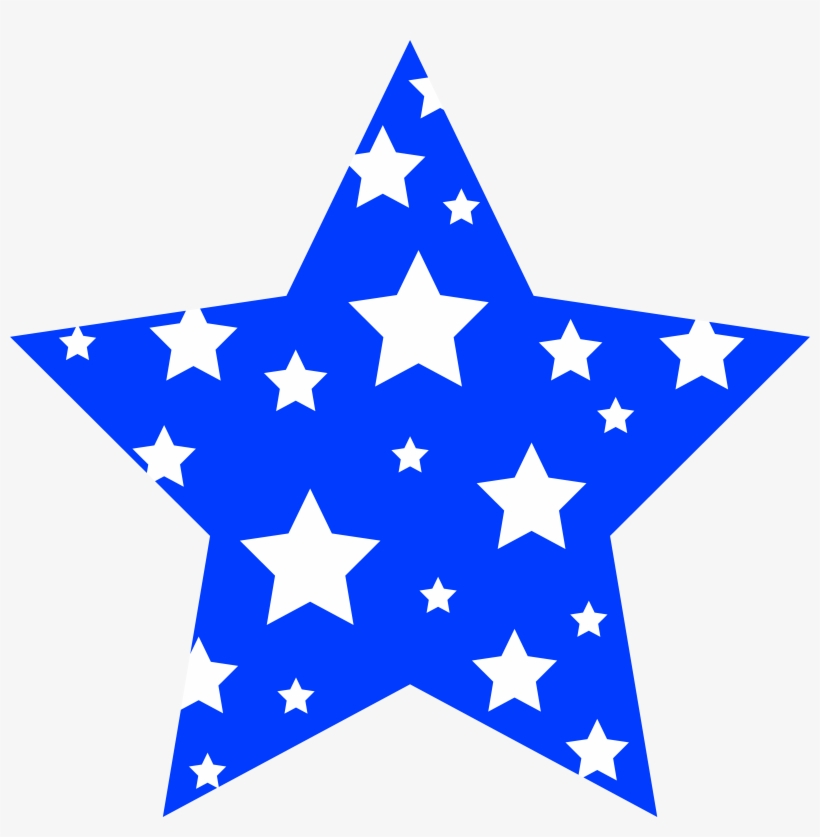 Star Clipart Blue Star - 4th Of July Star, transparent png