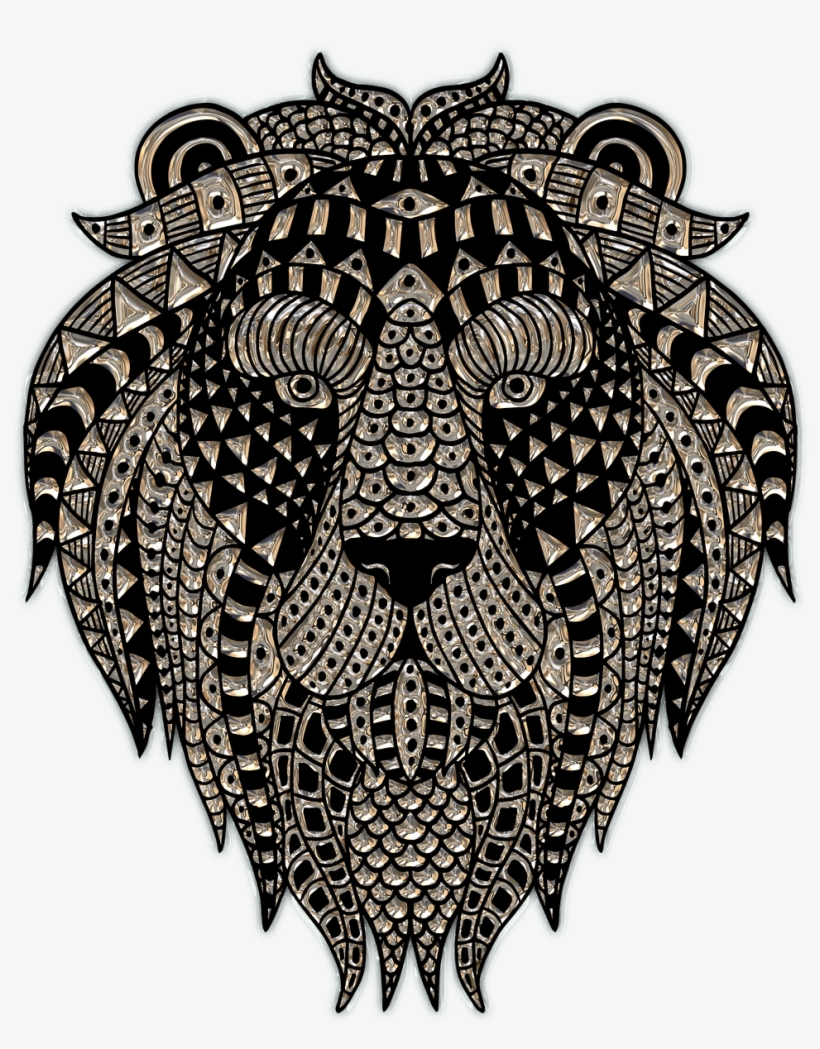 Lion Head Plastic Art - Estampas Para Camisetas Indie, transparent png