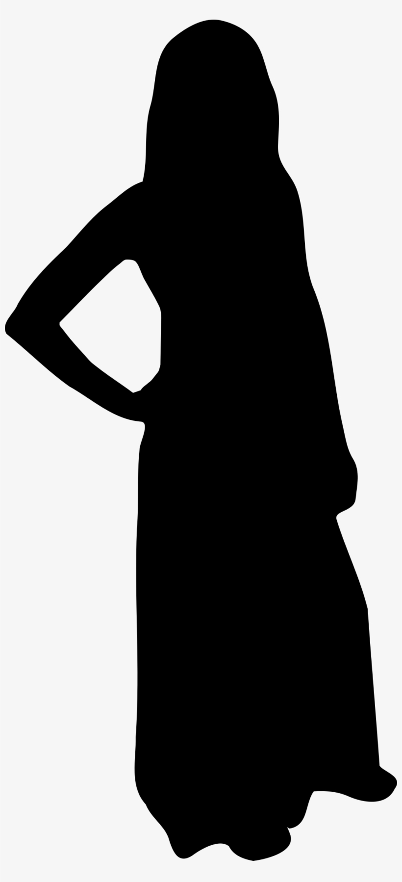 Exotic Clipart Woman Silhouette - Muslim Woman Silhouette, transparent png