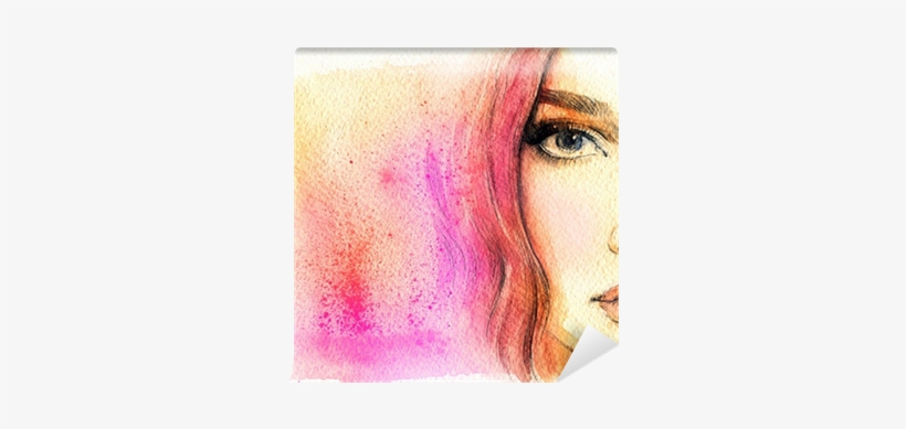 Woman Portrait - Watercolor Painting, transparent png