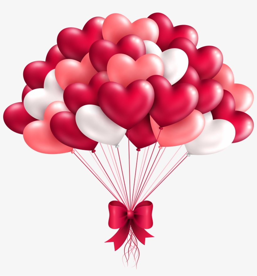 Beautiful Heart Balloons Png Clipart Image - Heart Balloon, transparent png